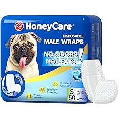 HONEY CARE All-Absorb A26 Male Dog Wrap, 50 Count, Small