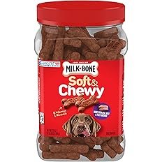 Milk-Bone Soft & Chewy Dog Treats, Beef & Filet Mignon Recipe, 25 Ounce